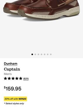 Dunham Captain Men's Brown Leather Boat Shoes